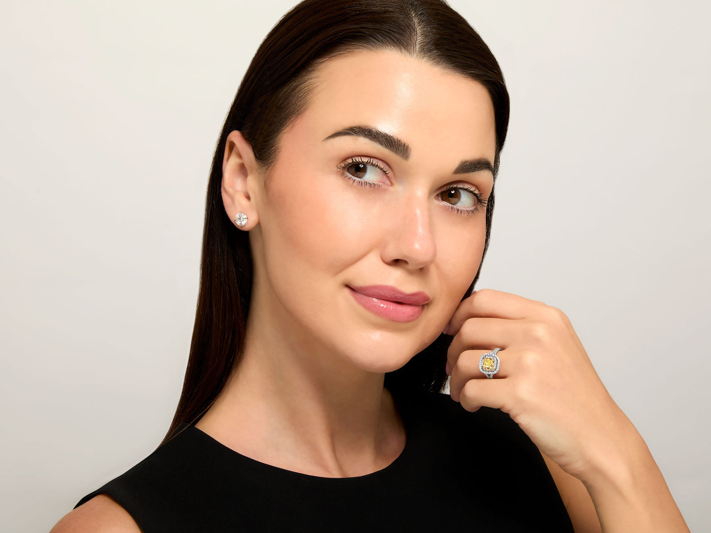 Yellow Diamond Ring, 1.51 carat Fancy Intense Yellow, in Platinum and 18K Gold, by Leibish