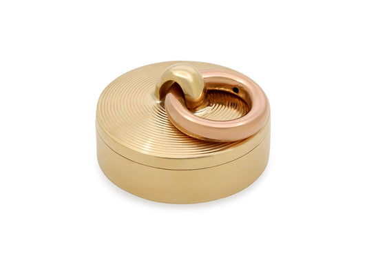 Mid-Century Cartier Pill Box in 14K Yellow and Rose Gold