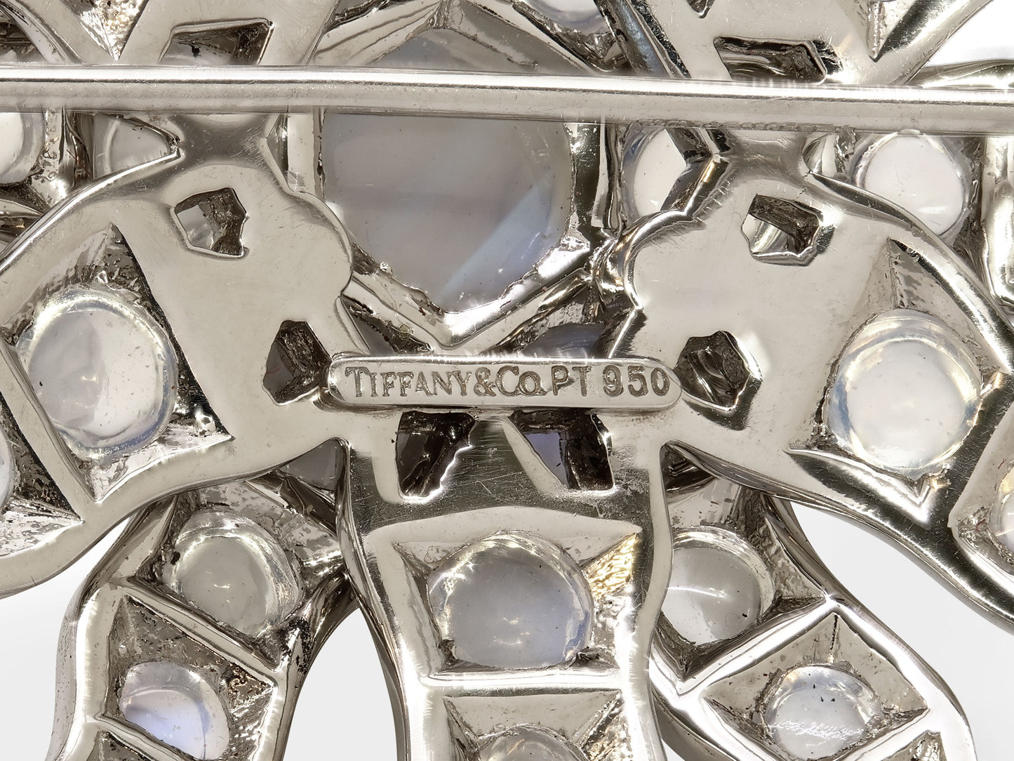 Tiffany & Co. 'Starburst' Moonstone Brooch in Platinum