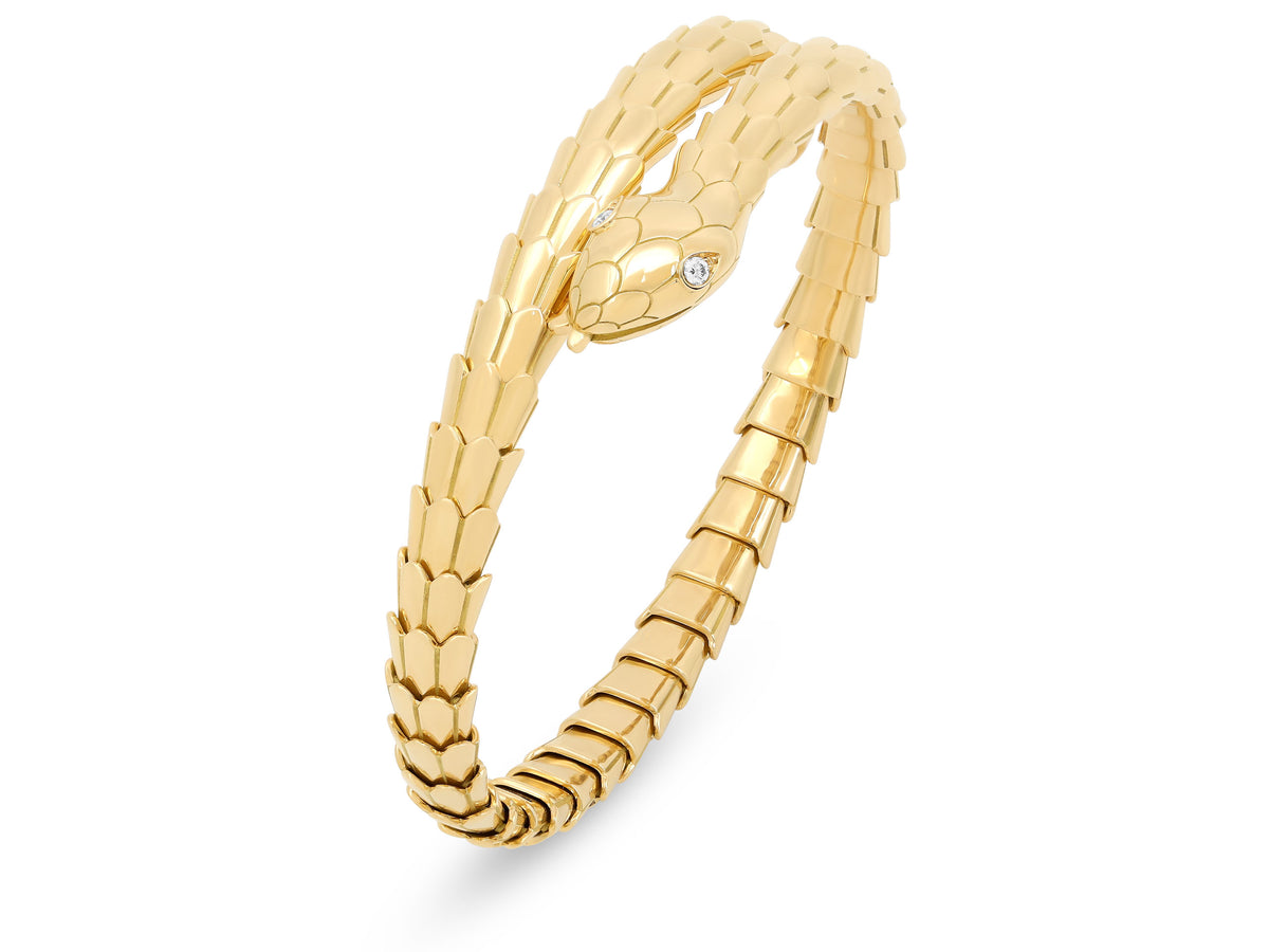 Tubogas Snake Bracelet in 18K Gold by Beladora