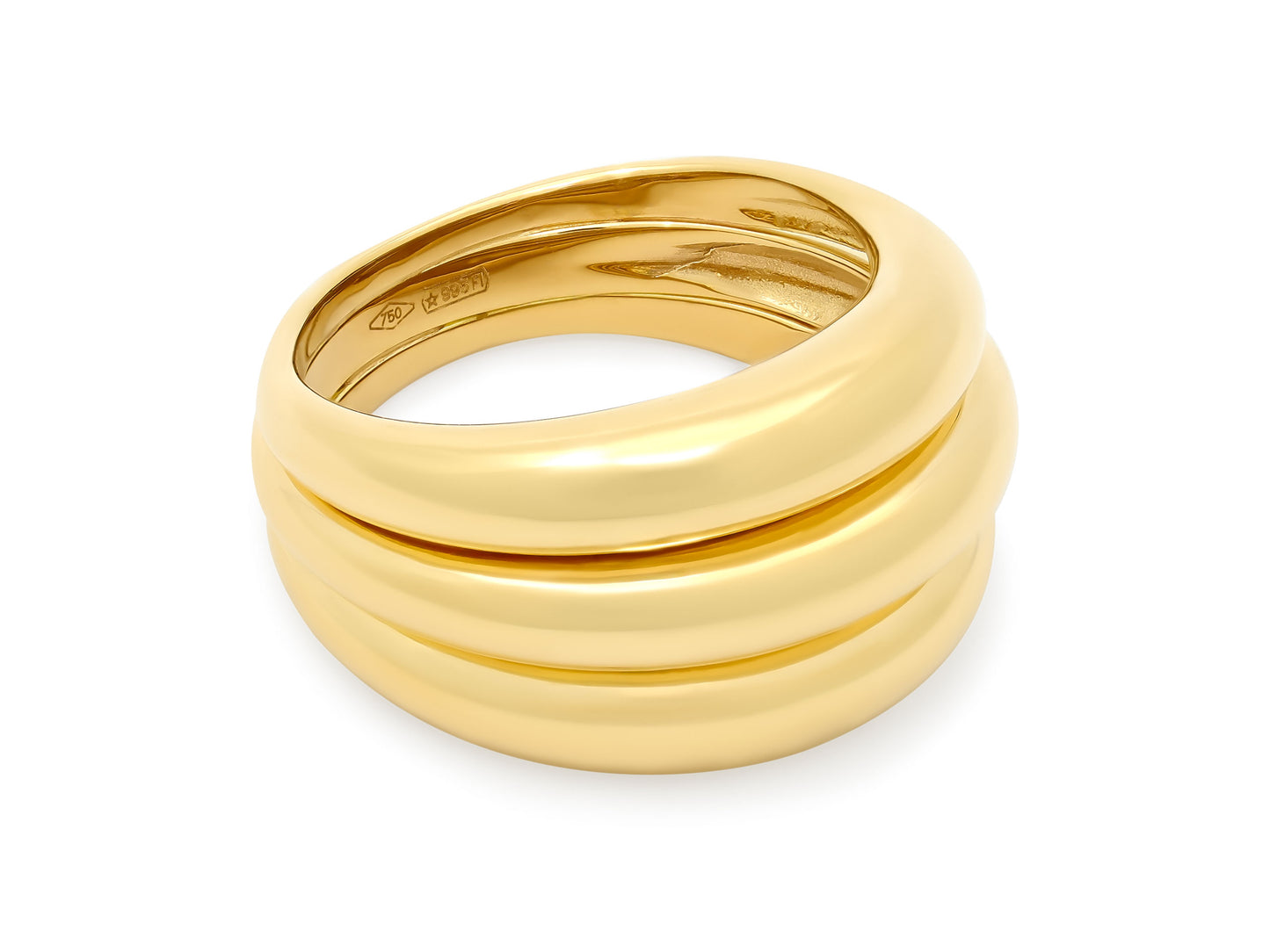 Fluted Ring in 18K Gold, by Beladora