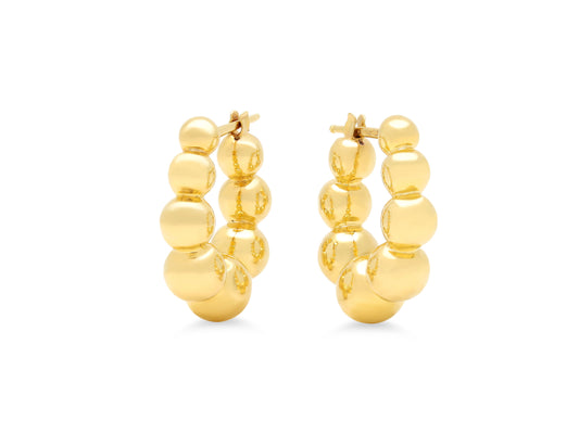 Gold Ball Earrings in 18K Gold, by Beladora