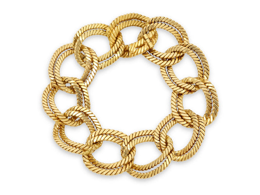 Verdura Rope Curb Link Bracelet in 18K Gold