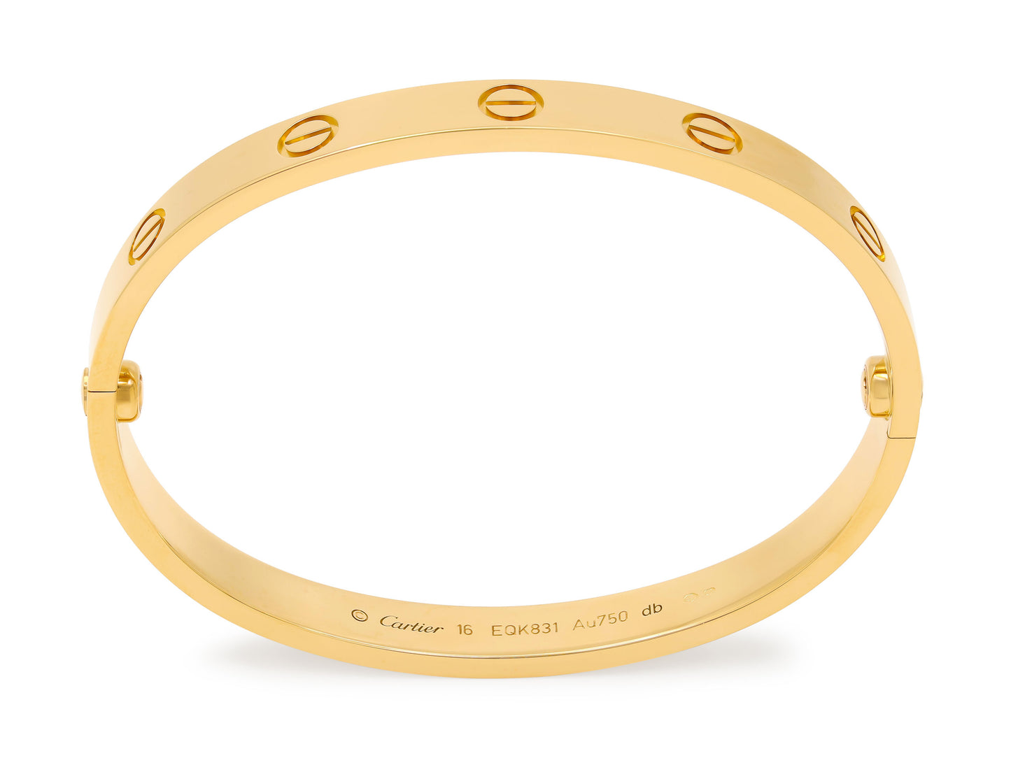Cartier 'Love' Bracelet in 18K Gold, Classic Model, Size 16