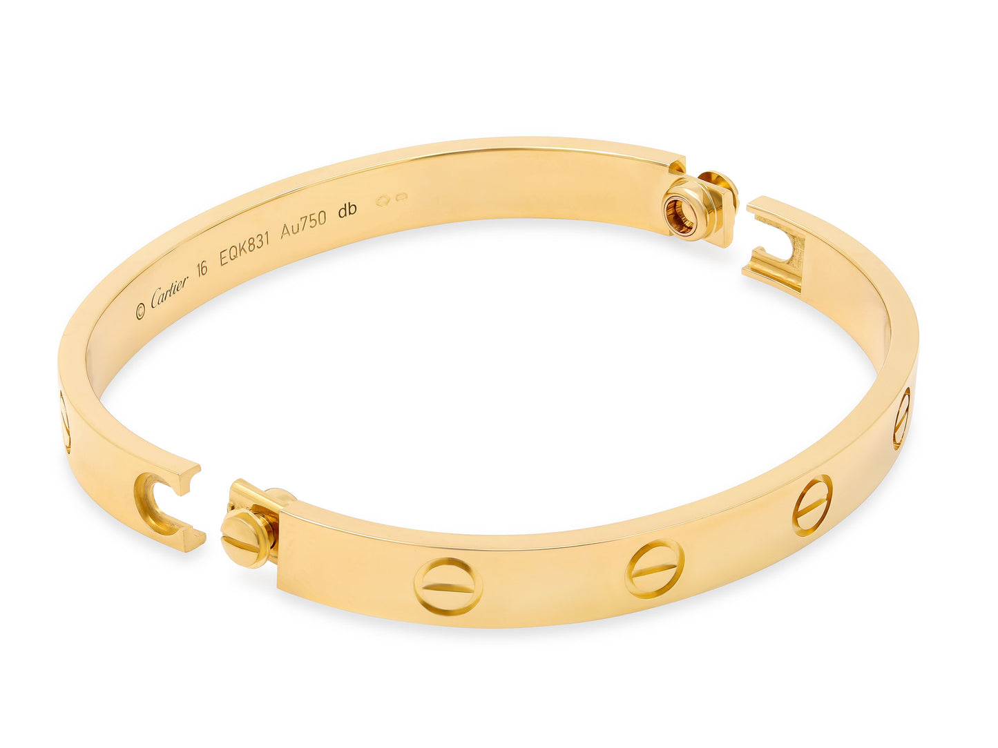 Cartier 'Love' Bracelet in 18K Gold, Classic Model, Size 16