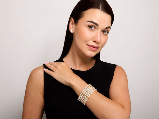 Pearl and Diamond Bracelet in 18K Gold