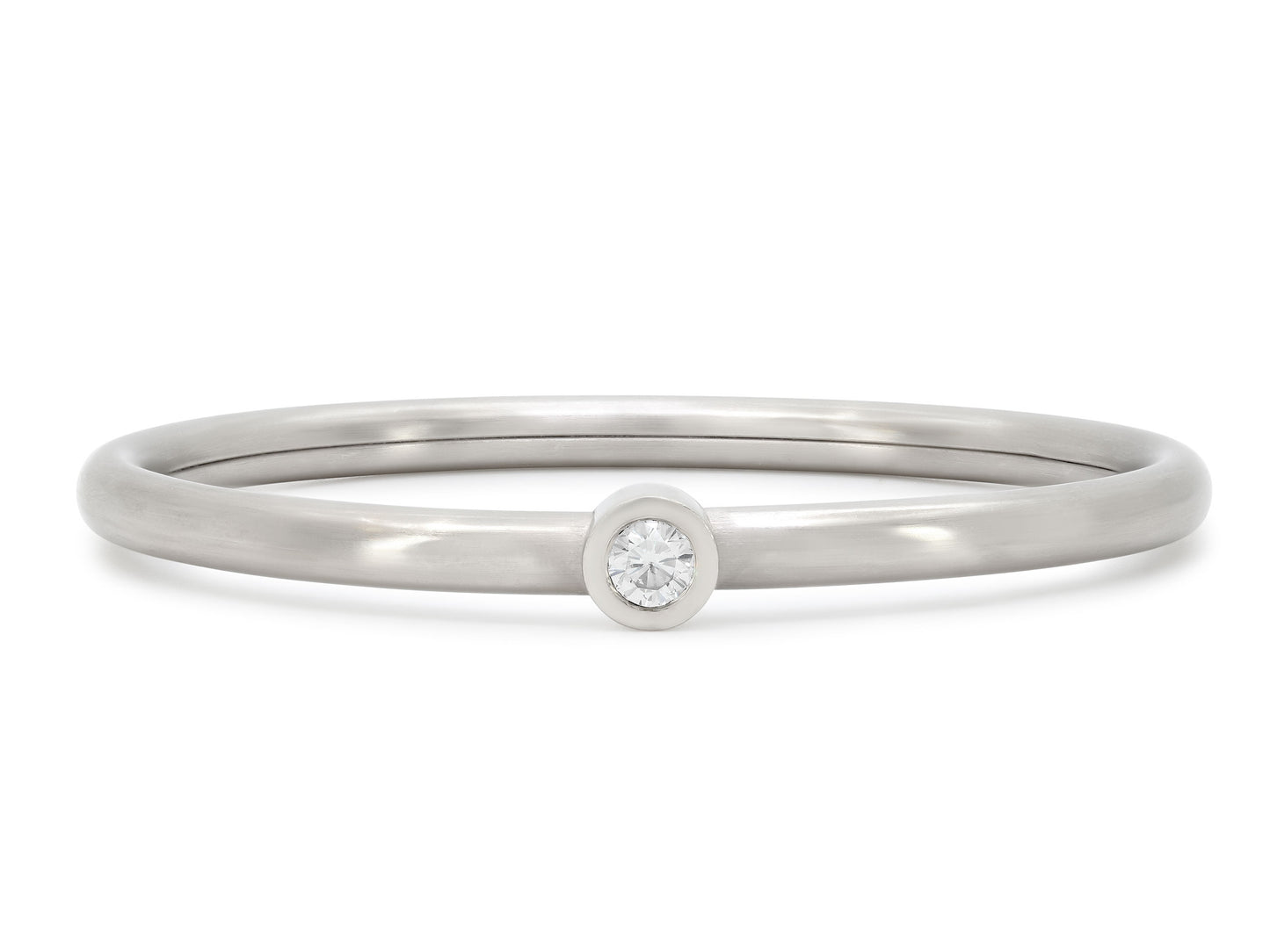 Henrich & Denzel Diamond Bangle Bracelet in Platinum