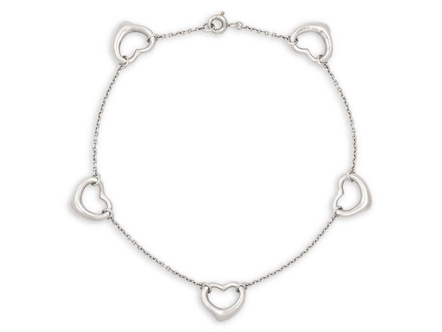 Tiffany & Co. Elsa Peretti 'Open Heart' Bracelet in Platinum