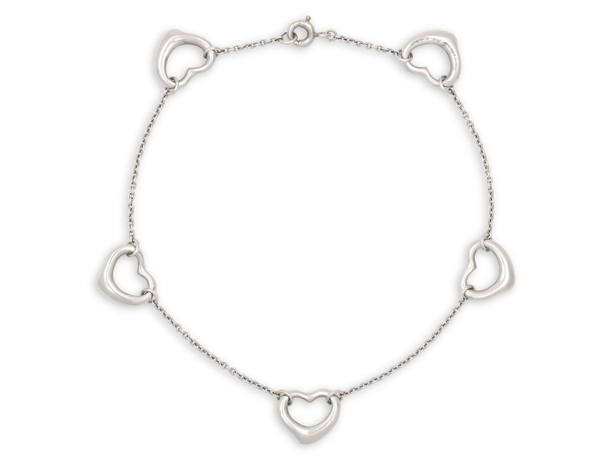 Tiffany & Co. Elsa Peretti 'Open Heart' Bracelet in Platinum