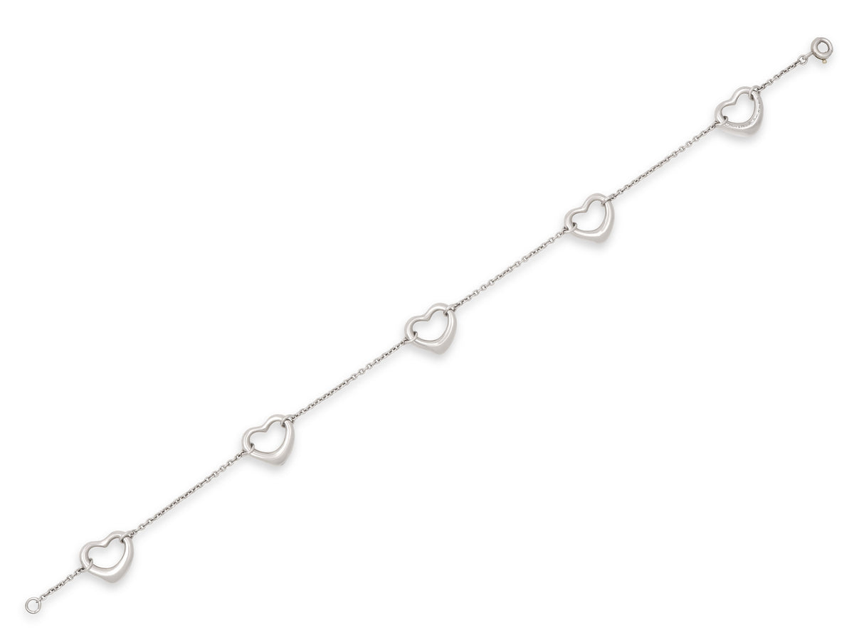 Tiffany & Co. Elsa Peretti 'Open Heart' Bracelet in Platinum