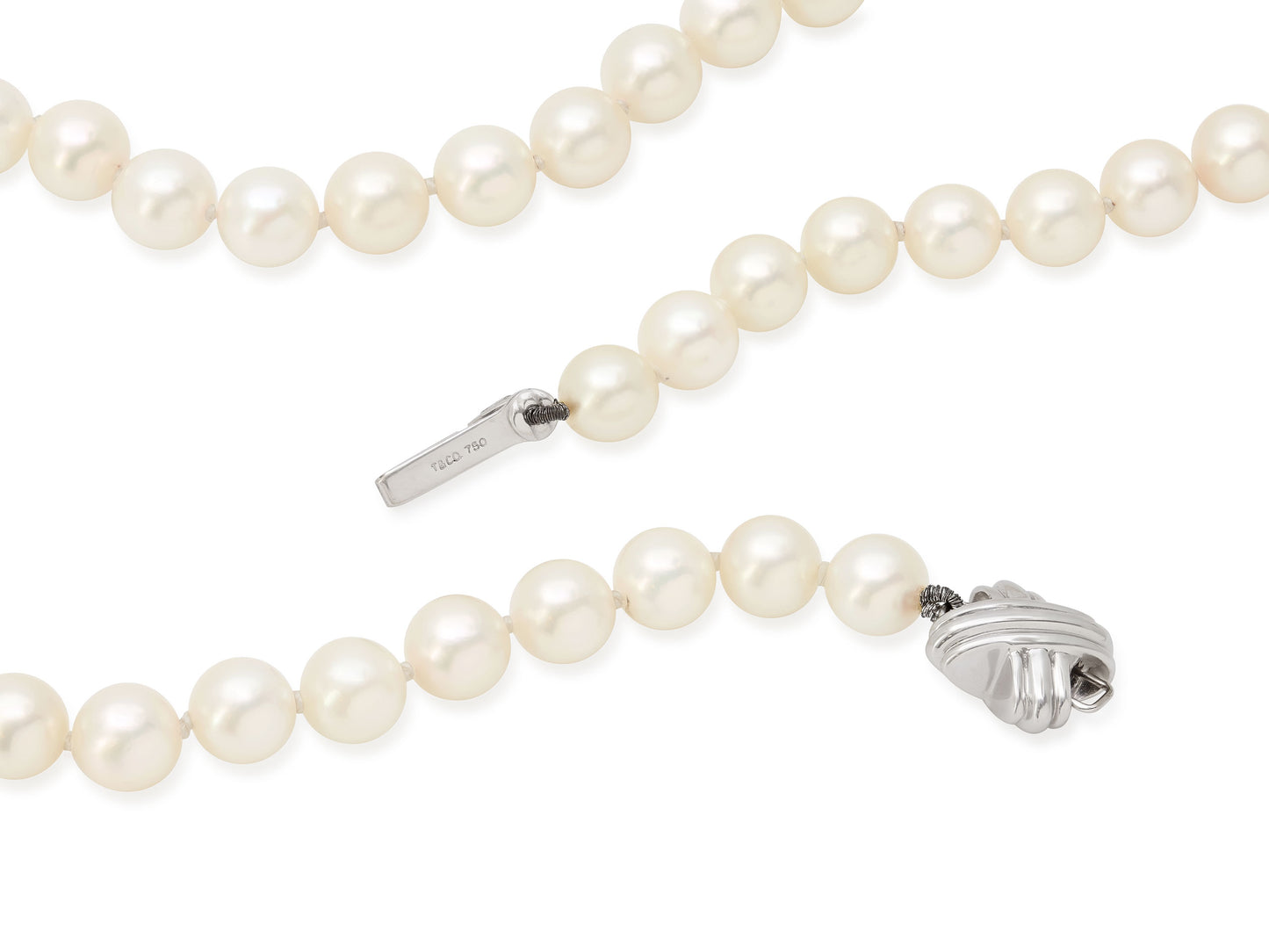 Tiffany & Co. Pearl Necklace in 18K White Gold