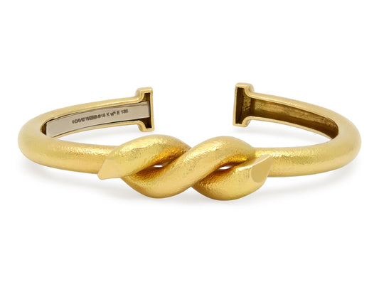 David Webb 'Twisted Nail' Cuff Bracelet in 18K Gold
