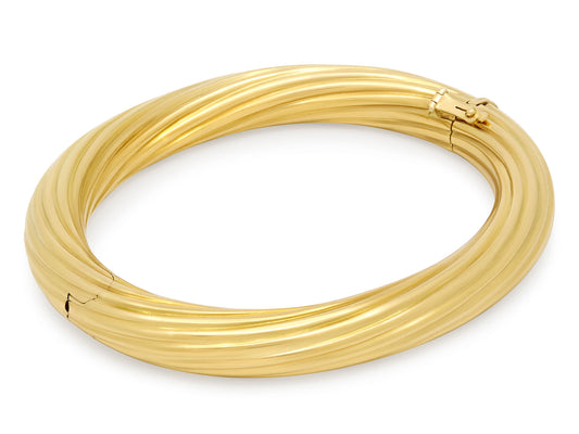 Italian Gold Bangle Bracelet in 18K Gold