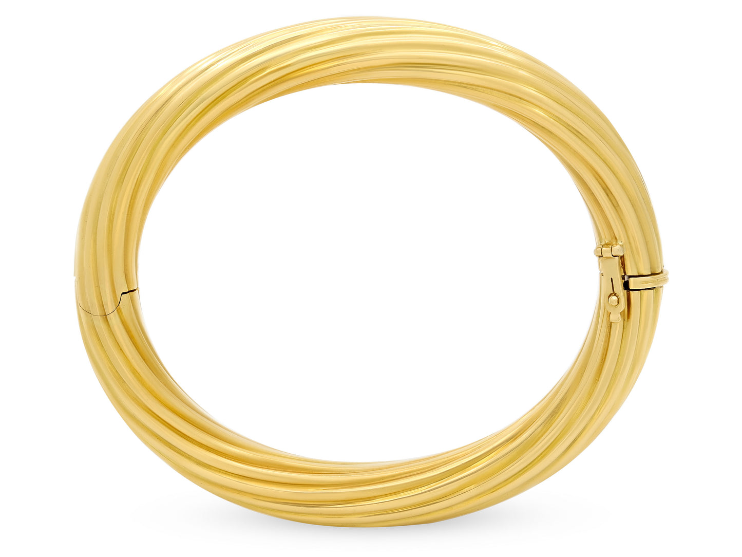 Italian Gold Bangle Bracelet in 18K Gold
