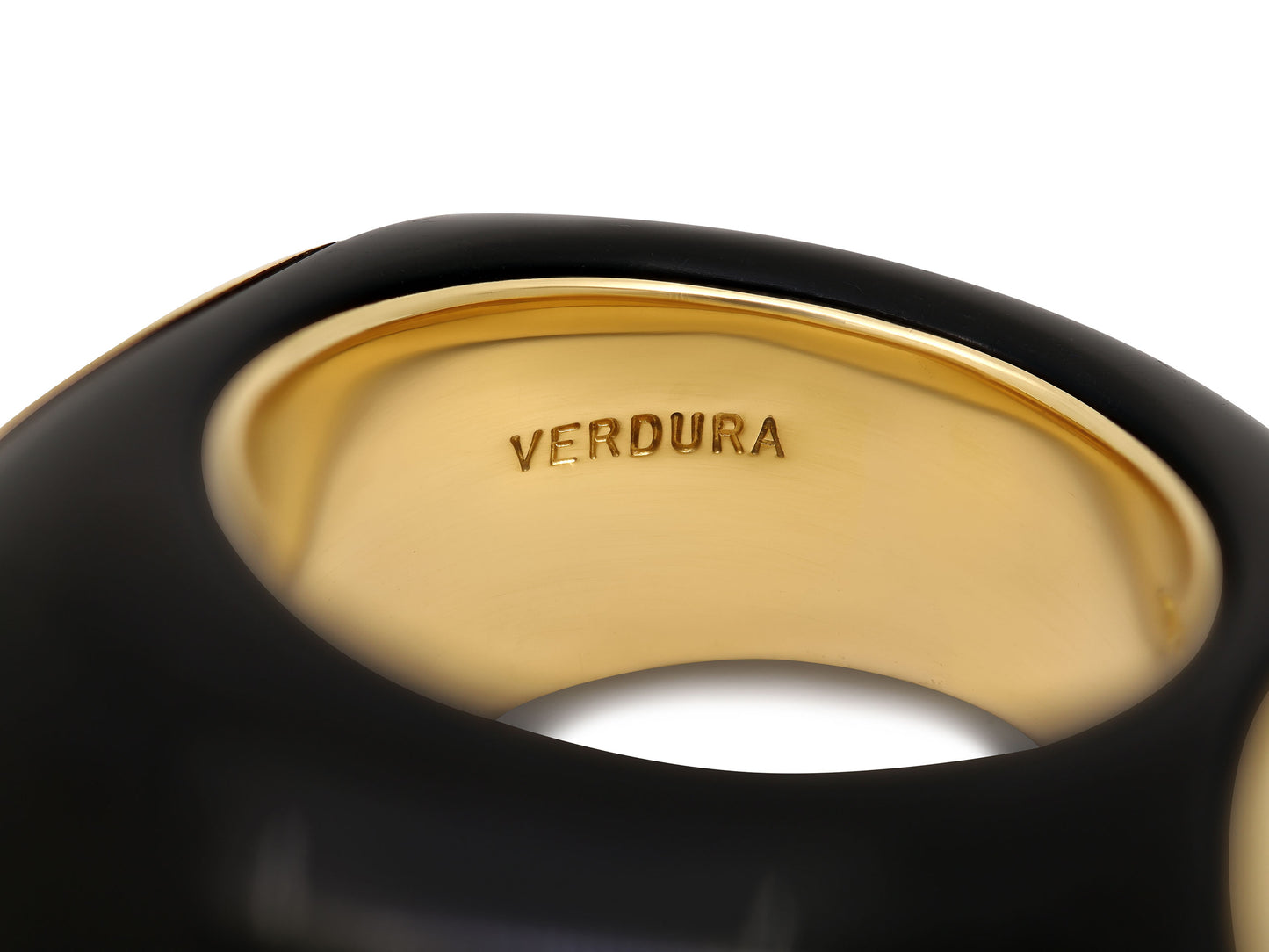 Verdura 'Copa' Ring in Black Jade and 18K Gold