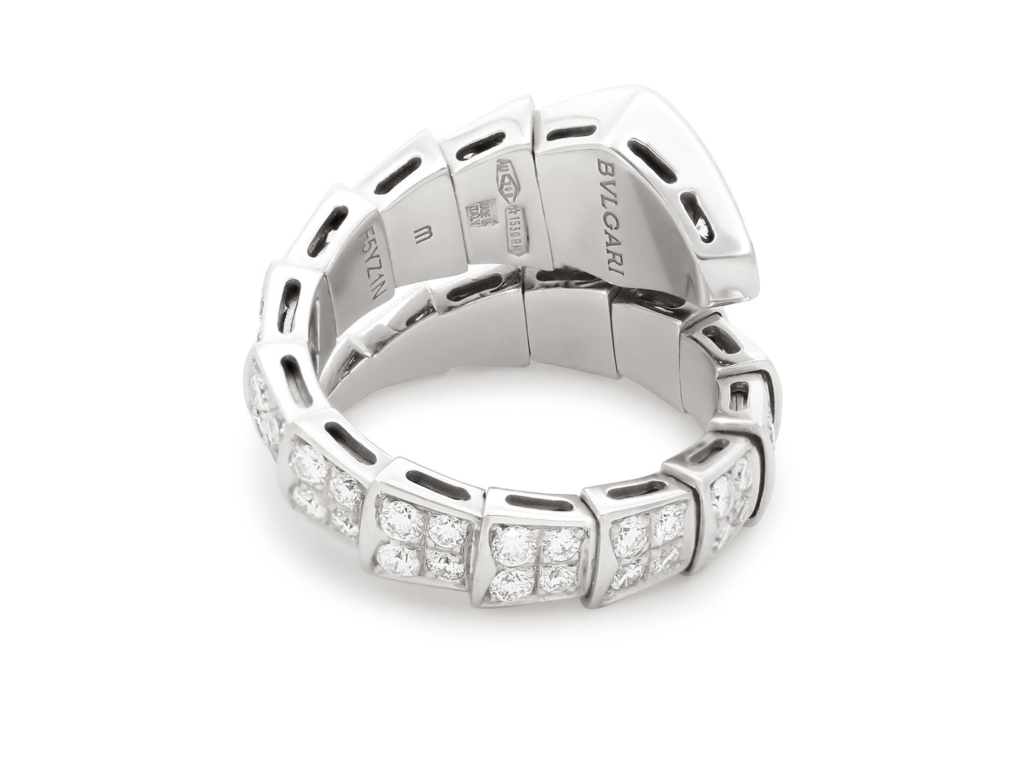 Bulgari 'Serpenti Viper' Diamond Ring in 18K White Gold