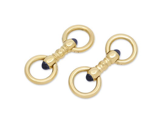 Sapphire Cufflinks in 14K Gold