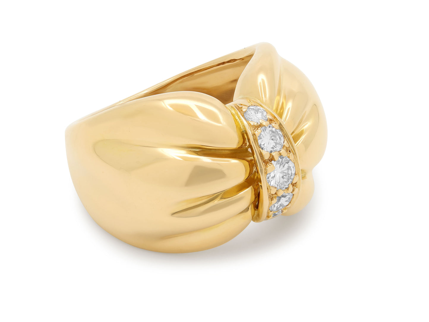 Van Cleef & Arpels Diamond Bow Ring in 18K Gold