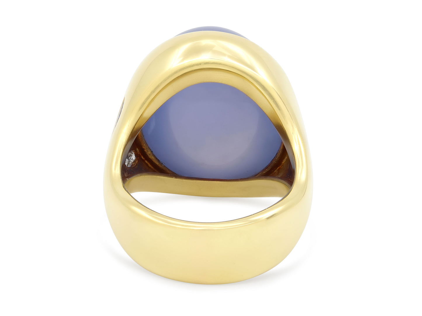 Susan Sadler Chalcedony and Diamond Ring in 18K Gold