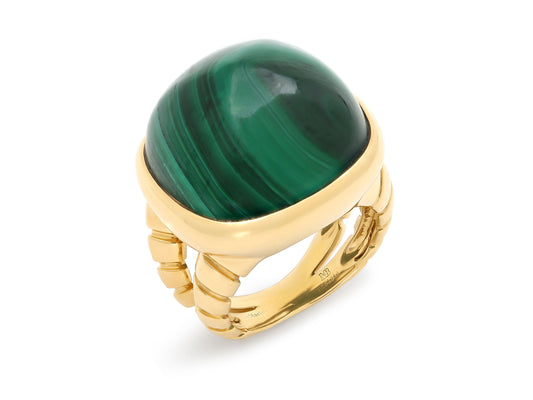 Marina B 'Tigella' Malachite Ring in 18K Gold