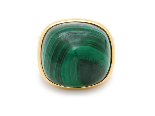 Marina B 'Tigella' Malachite Ring in 18K Gold