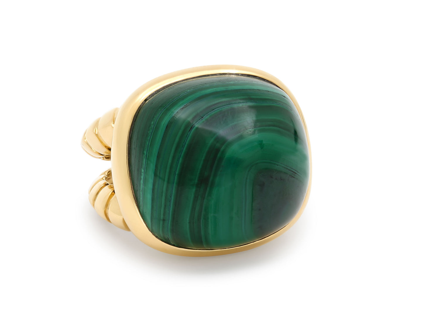 Marina B 'Tigella' Malachite Ring in 18K Gold