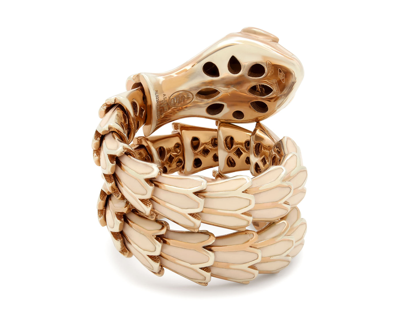 Alexis NY Diamond and Ruby Snake Ring in Silver and 18K Gold
