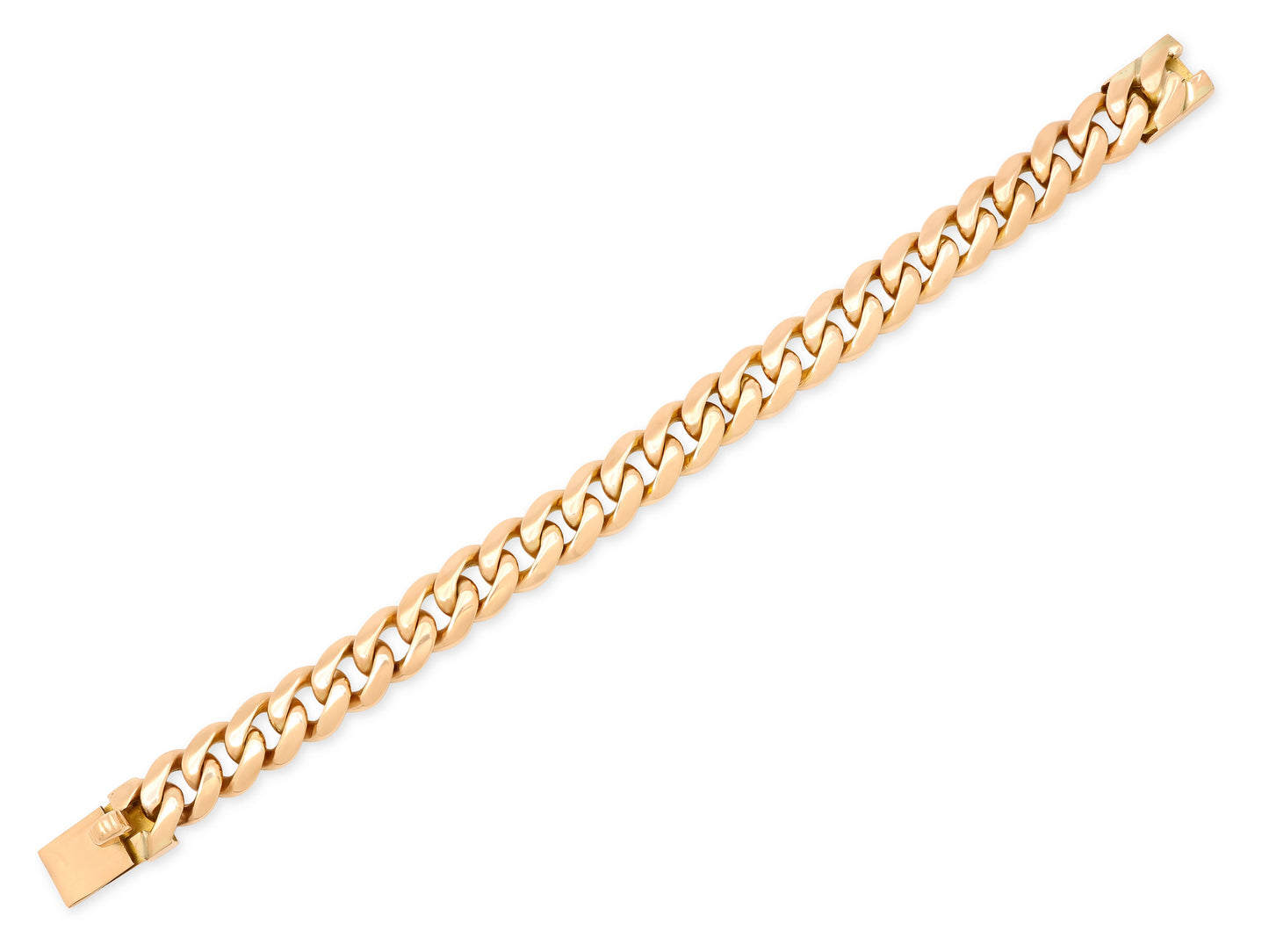 Mid-Century Curb Link Bracelet in 18K Rose Gold