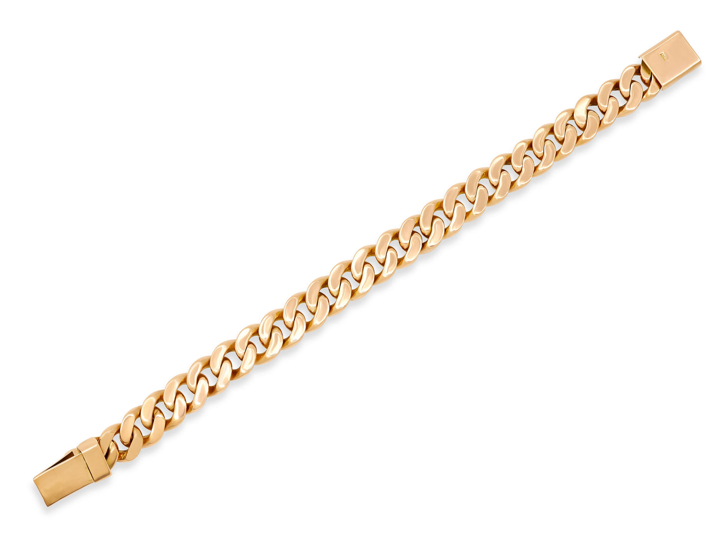 Mid-Century Curb Link Bracelet in 18K Rose Gold