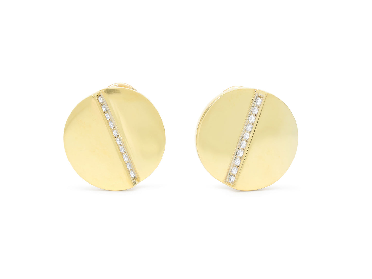 Aldo Cipullo Diamond Earrings in 18K Gold