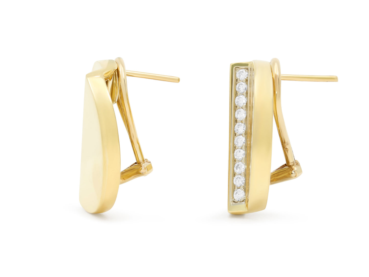 Aldo Cipullo Diamond Earrings in 18K Gold