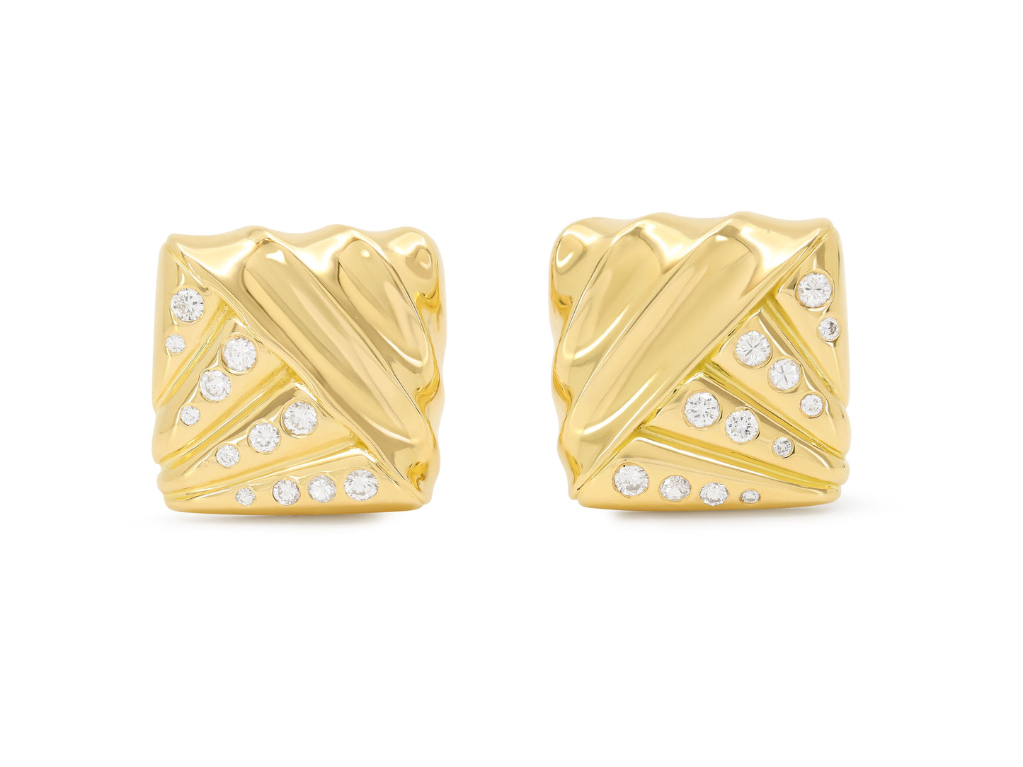 Cartier Diamond Earrings in 18K Gold