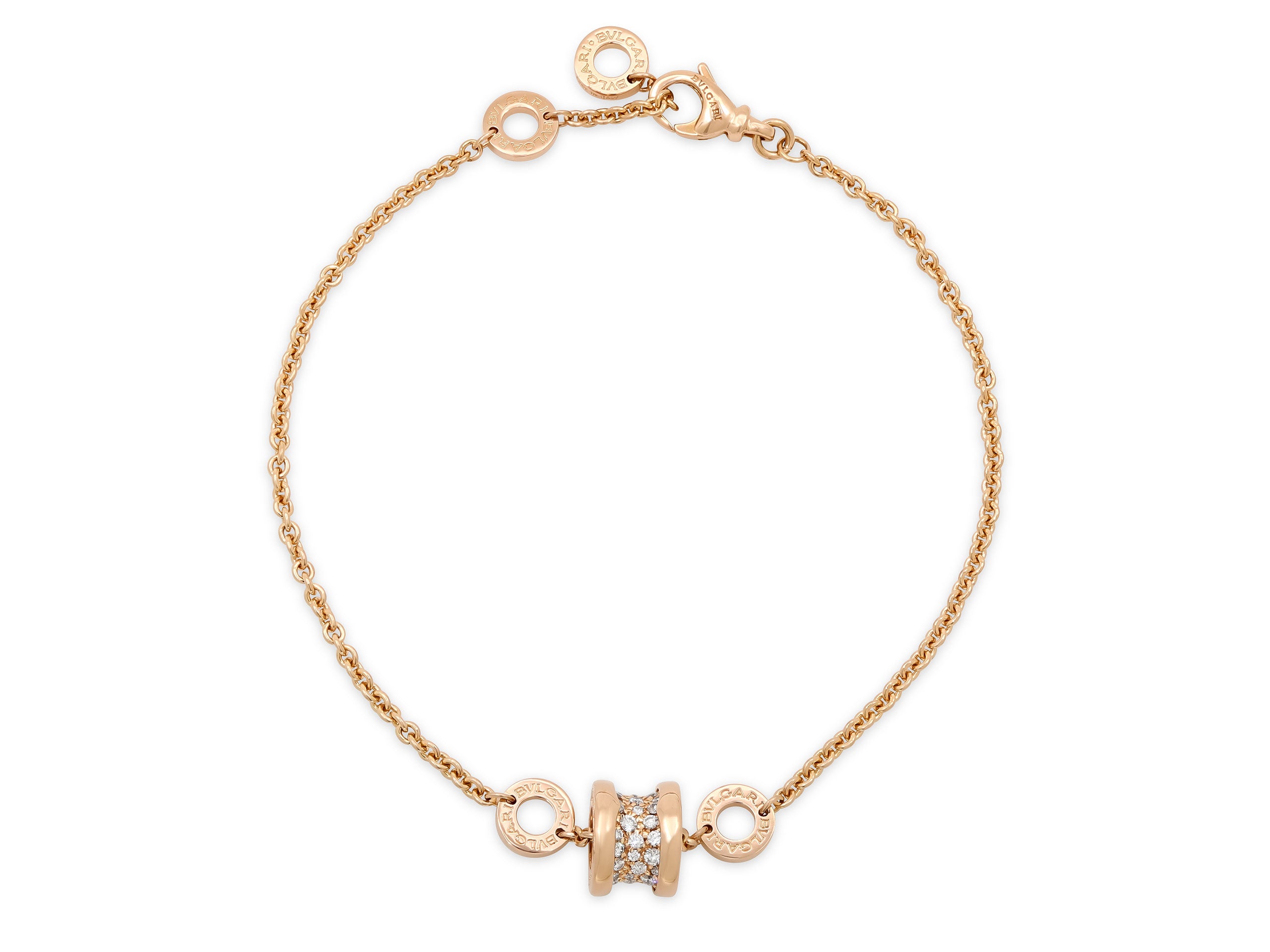 Bulgari 'B.zero1' Diamond Bracelet in 18K Rose Gold #521199 – Beladora