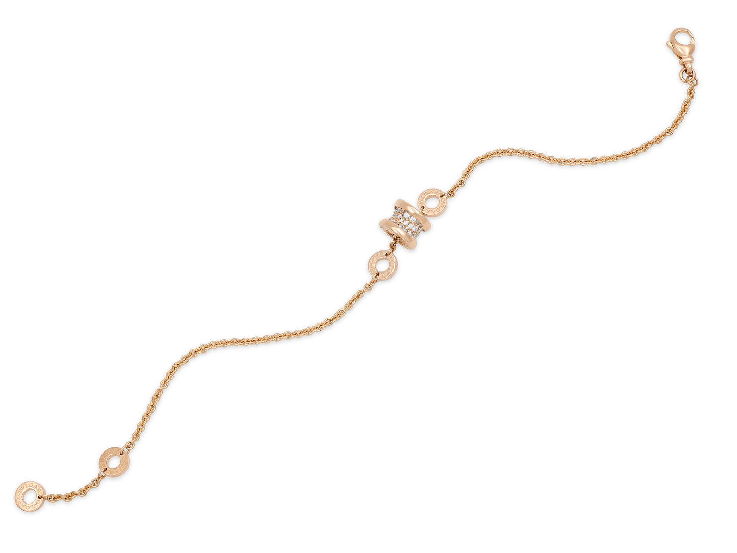 Bulgari 'B.zero1' Diamond Bracelet in 18K Rose Gold