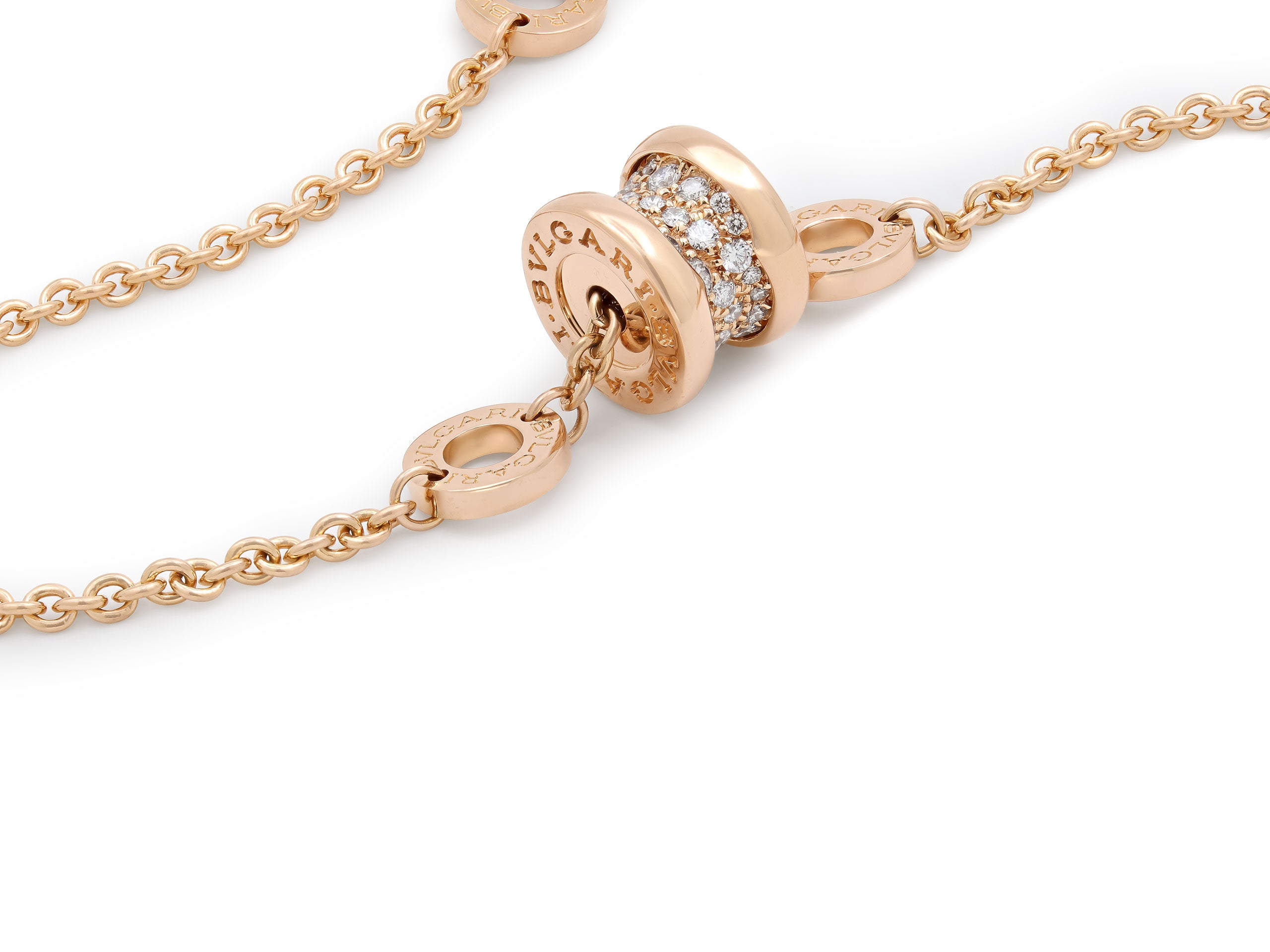 Bulgari 'B.zero1' Diamond Bracelet in 18K Rose Gold #521199 – Beladora