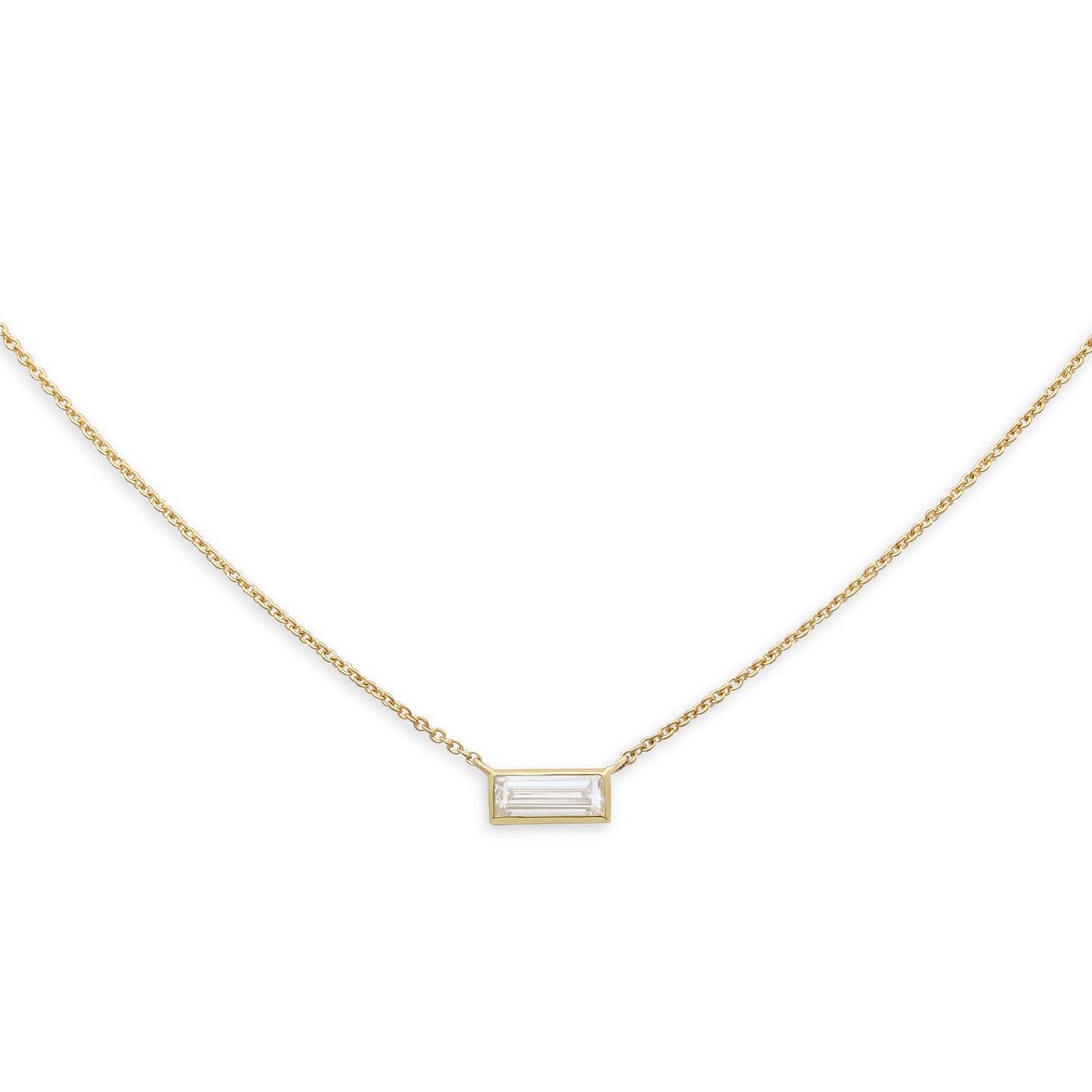 Beladora 'Reimagined' Bezel-Set Diamond Necklace in 18K Gold