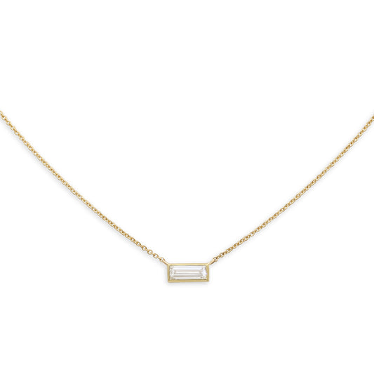 Beladora 'Reimagined' Bezel-Set Diamond Necklace in 18K Gold