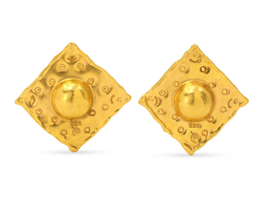 Jean Mahie Earrings in 22K Gold