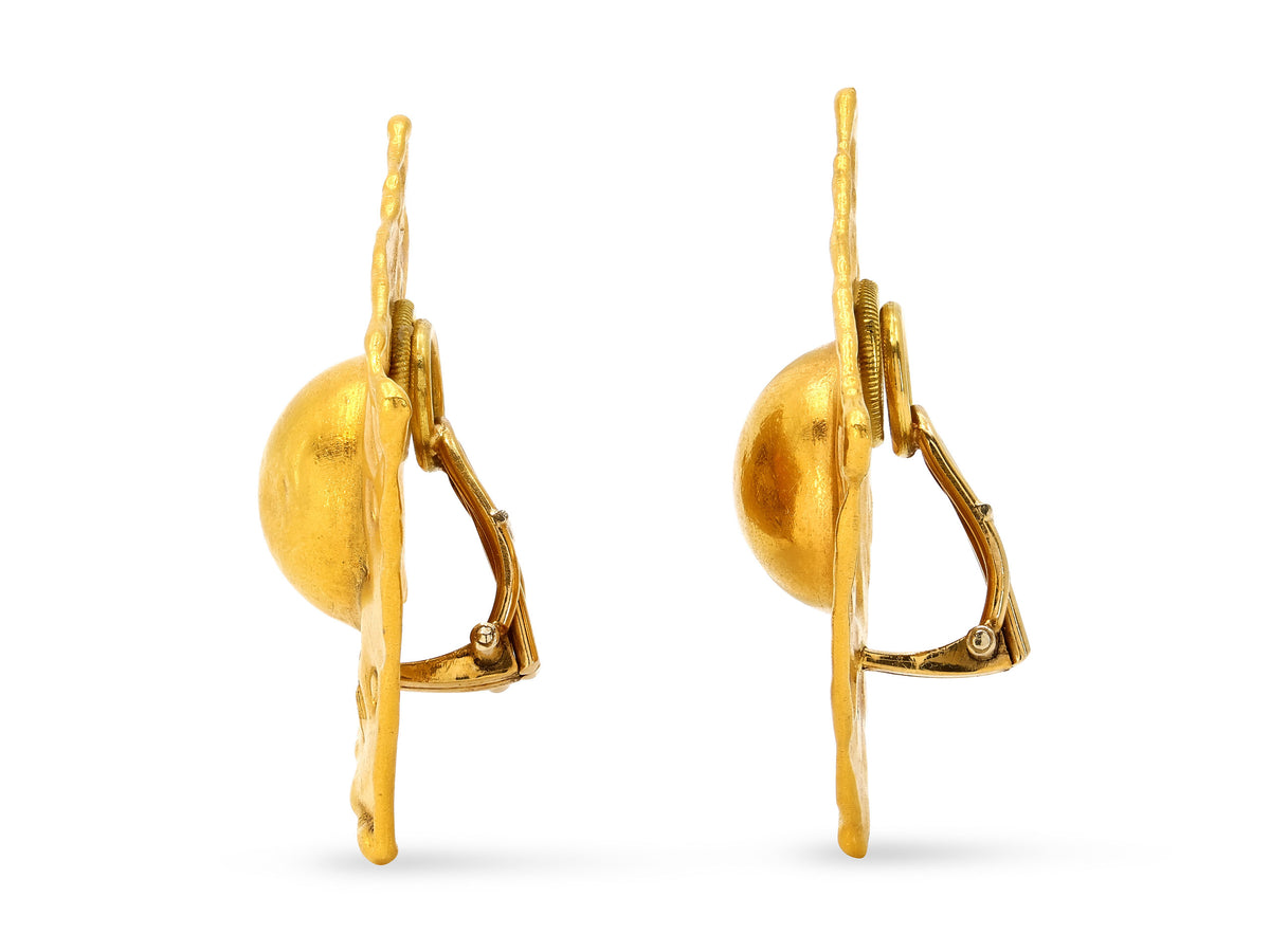 Jean Mahie Earrings in 22K Gold
