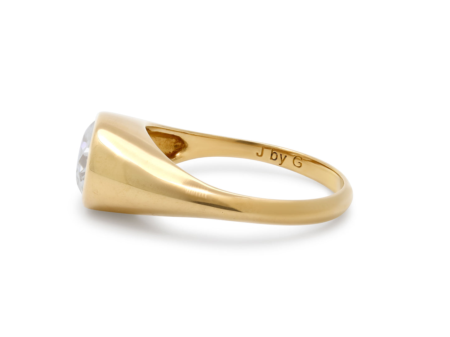 Old Cut Pear Shape Diamond Ring, 1.78 carats, in 22K Gold