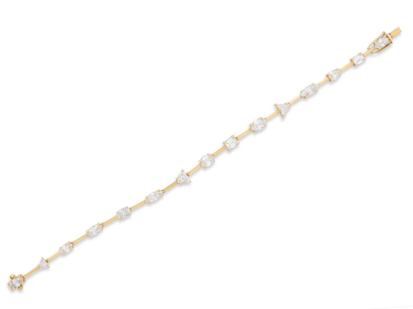 Multi-Shape Diamond Bracelet in 18K Gold