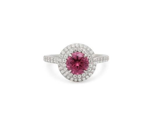 Tiffany & Co. 'Soleste' Pink Tourmaline and Diamond Ring in Platinum