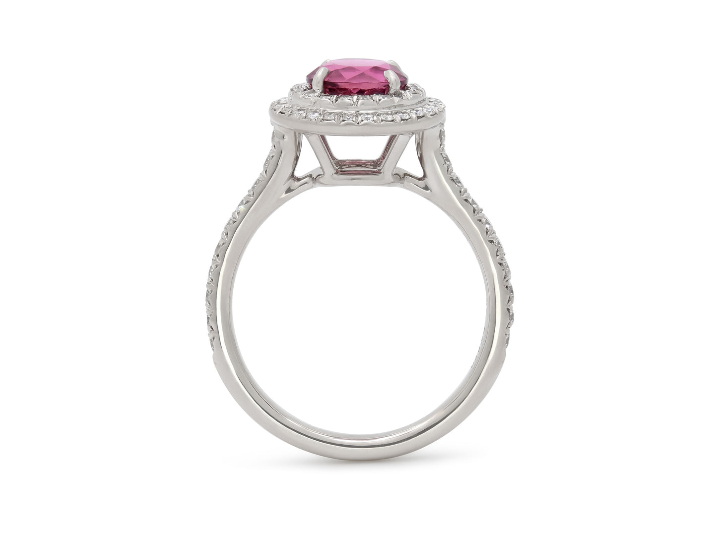Tiffany & Co. 'Soleste' Pink Tourmaline and Diamond Ring in Platinum