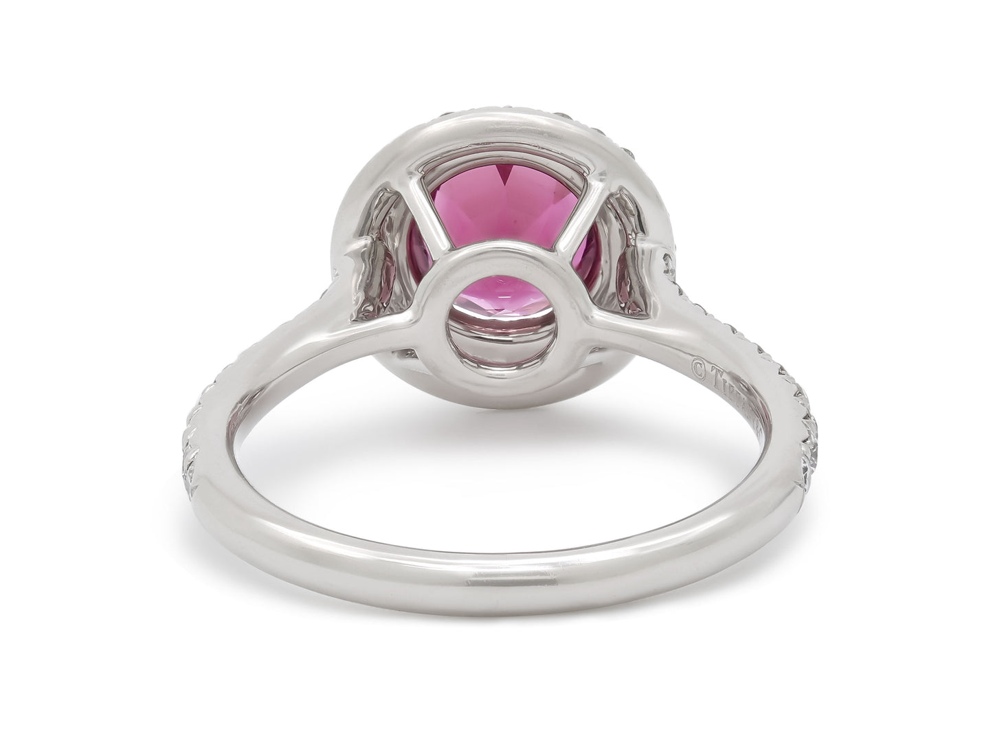 Tiffany & Co. 'Soleste' Pink Tourmaline and Diamond Ring in Platinum