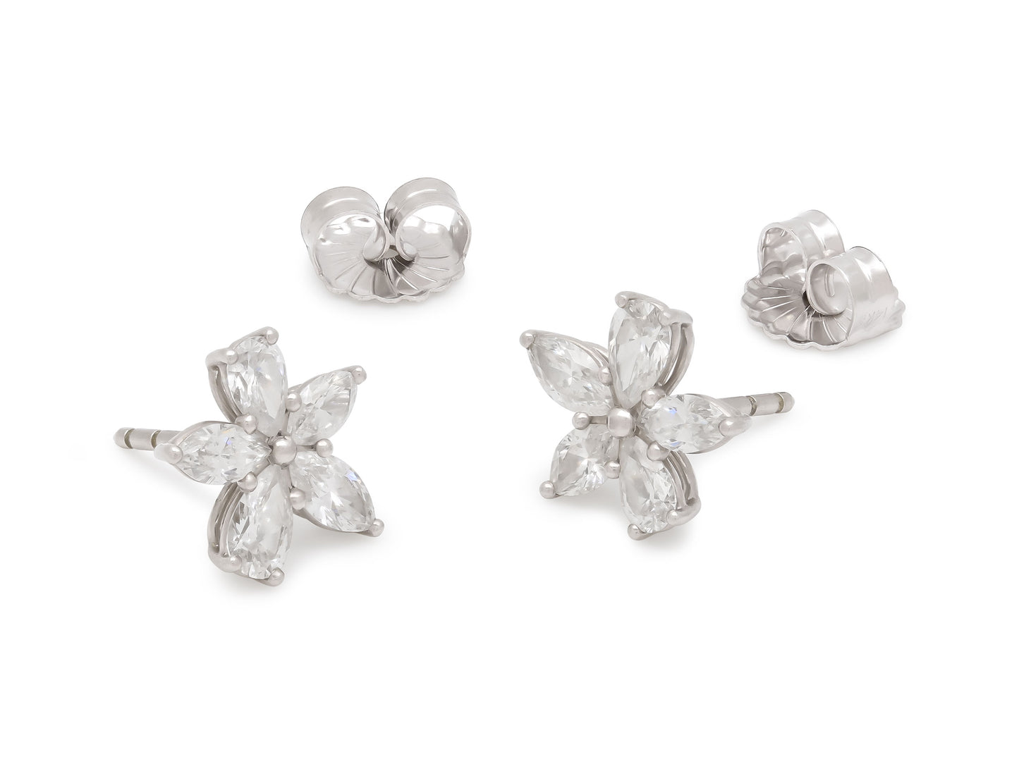 Tiffany & Co. 'Victoria' Mixed Cluster Diamond Earrings in Platinum