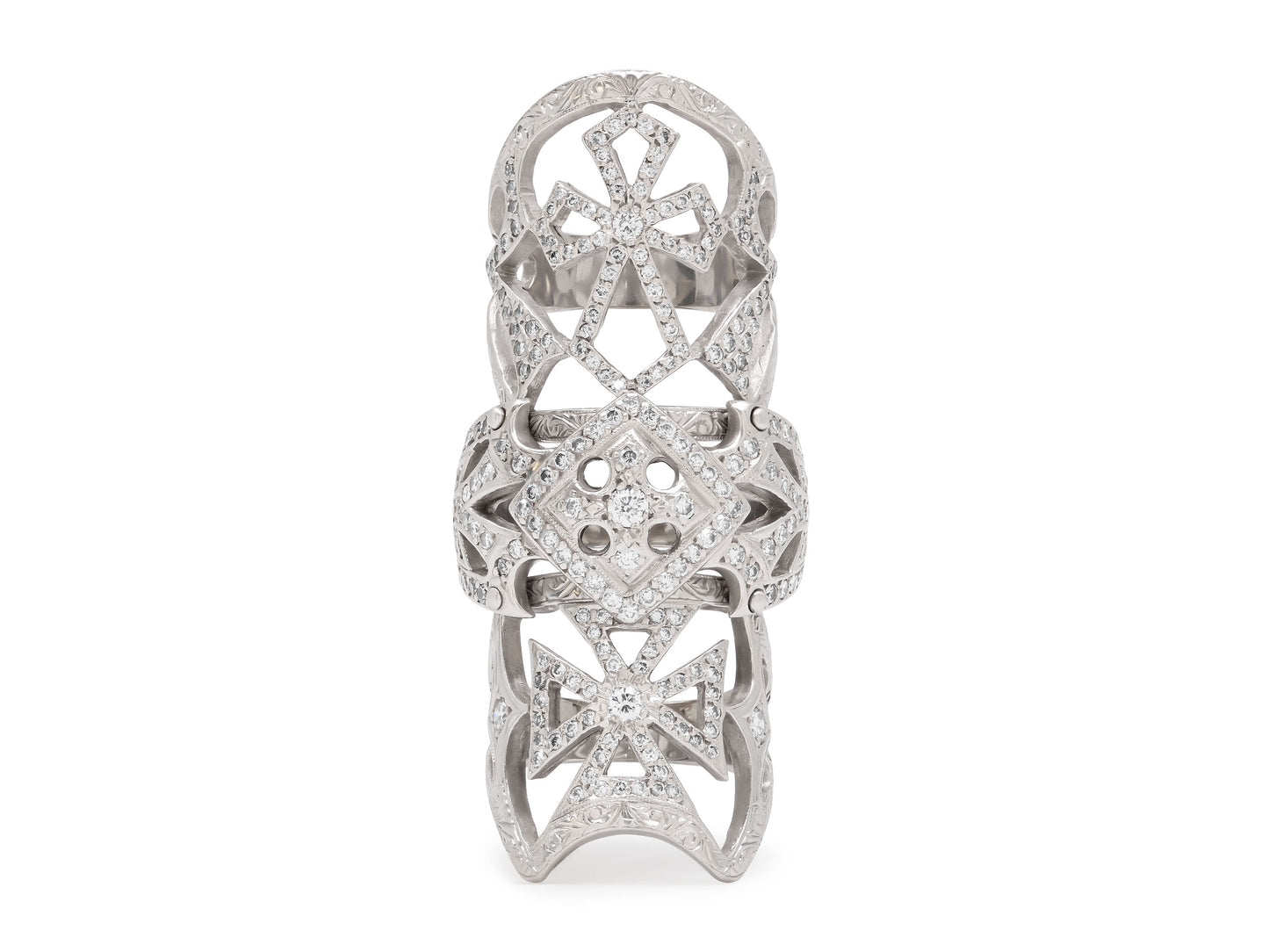Loree Rodkin Diamond 'Bondage' Finger Ring in 18K White Gold