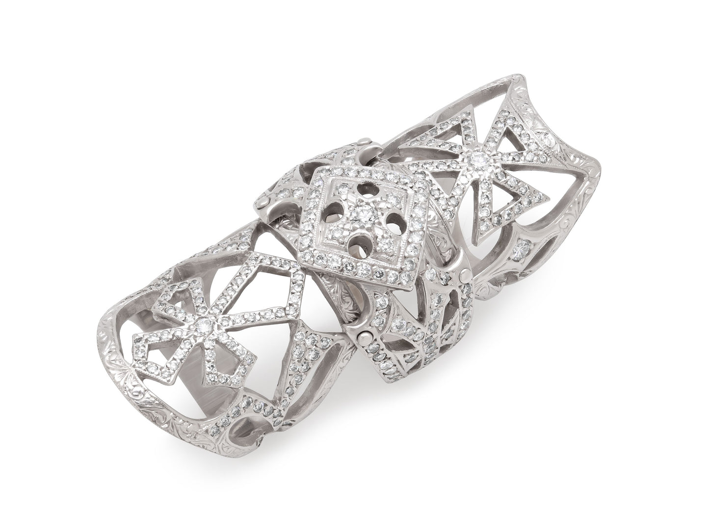 Loree Rodkin Diamond 'Bondage' Finger Ring in 18K White Gold