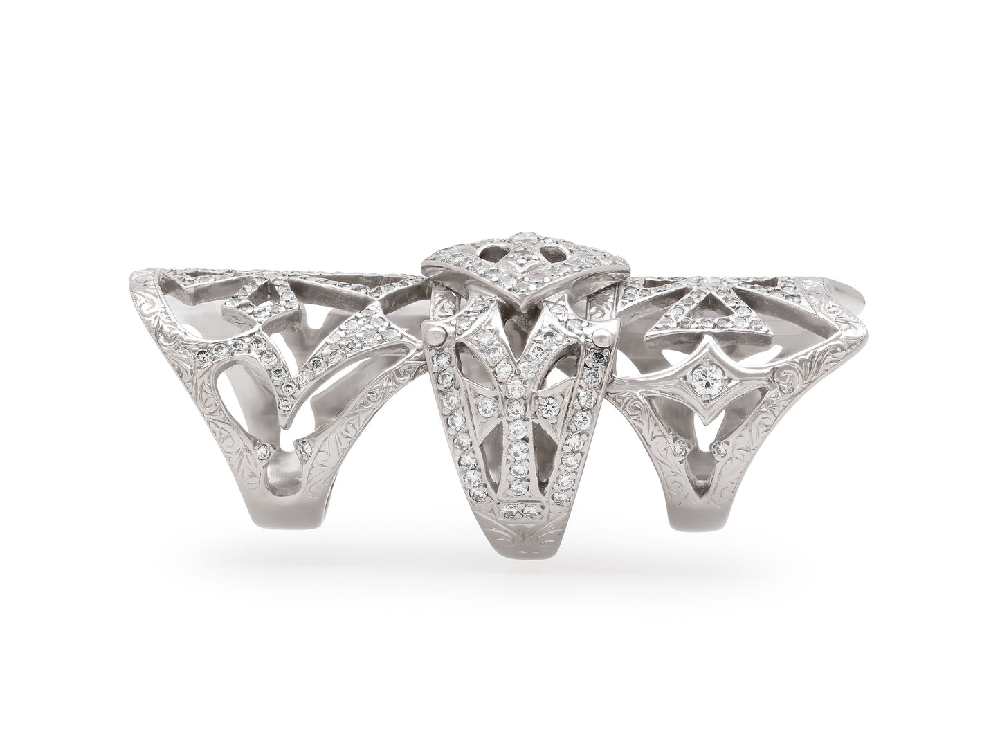 Loree Rodkin Diamond 'Bondage' Finger Ring in 18K White Gold