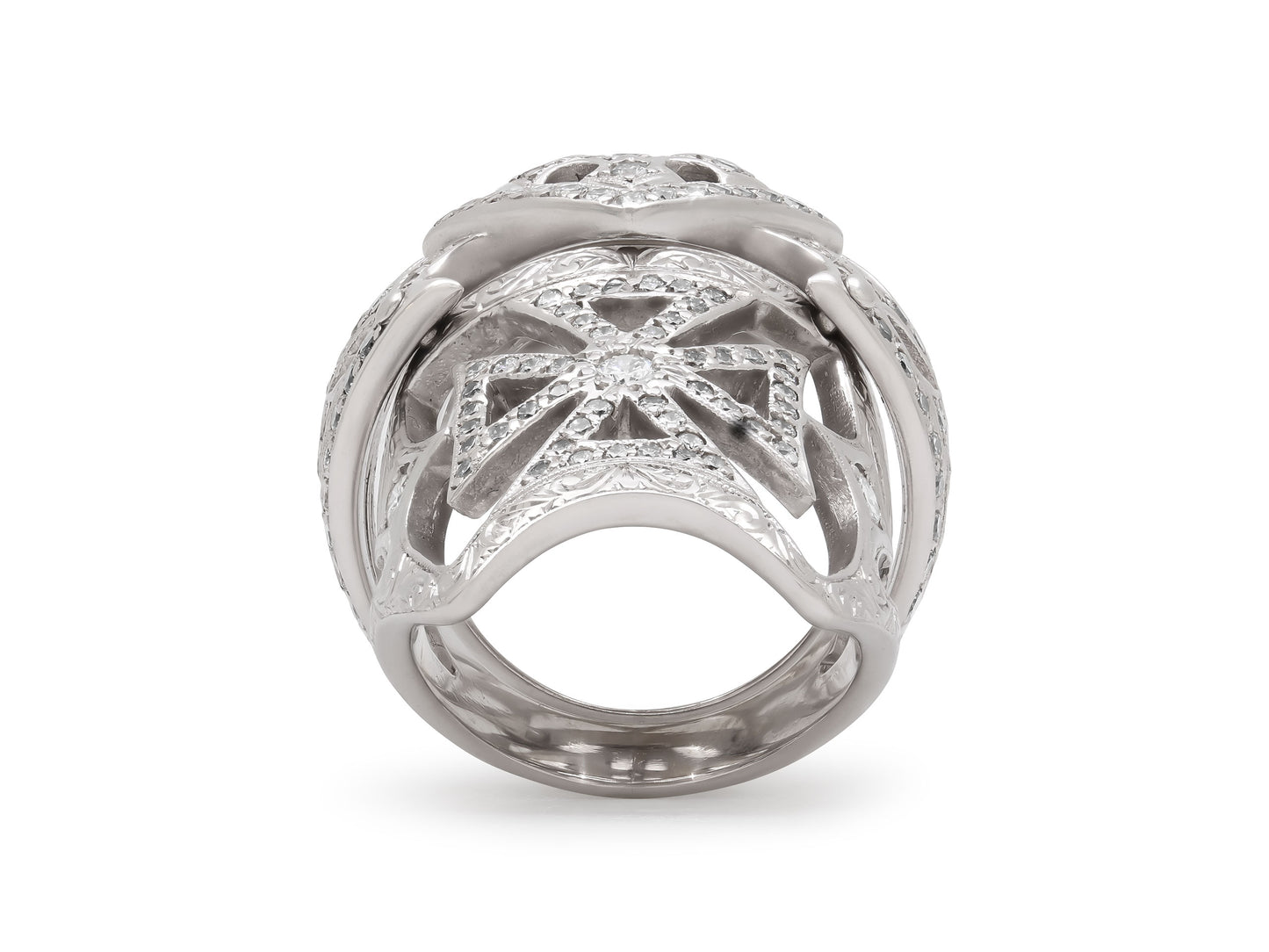 Loree Rodkin Diamond 'Bondage' Finger Ring in 18K White Gold