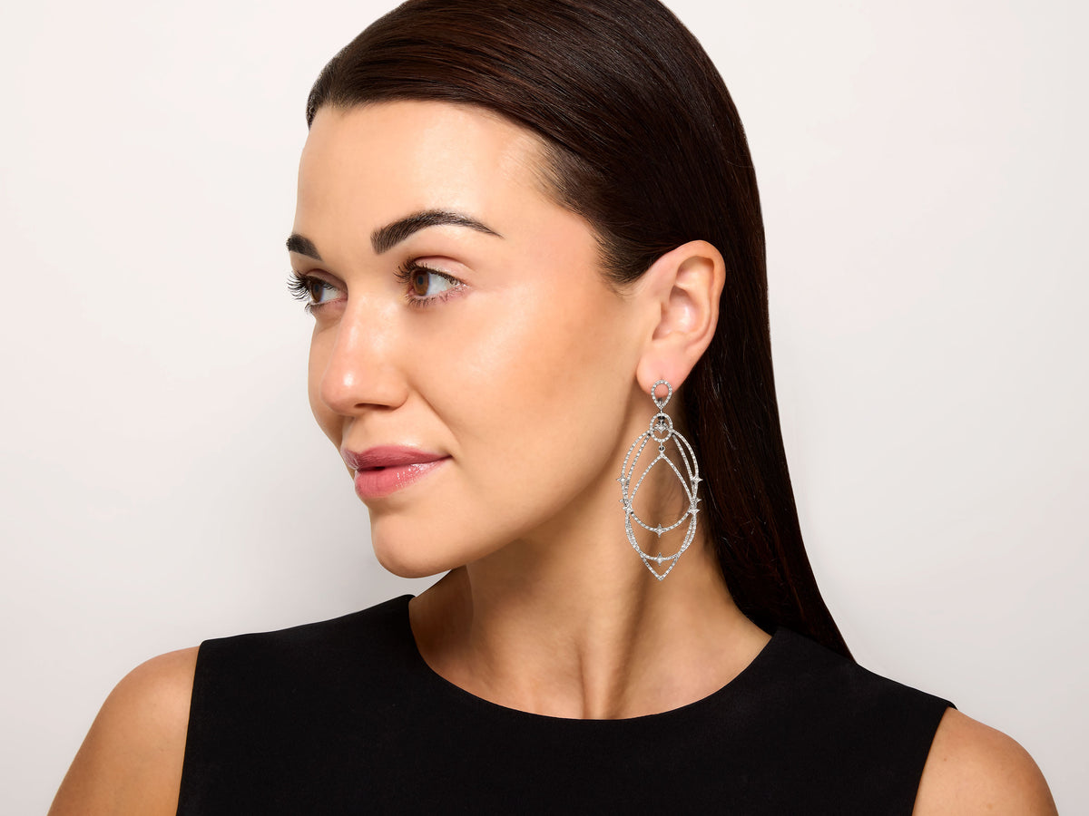 Loree Rodkin Diamond Earrings in 18K White Gold